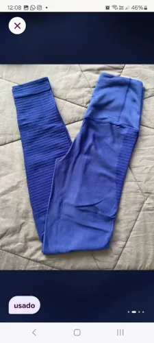 Calça Legging Azul com Detalhes