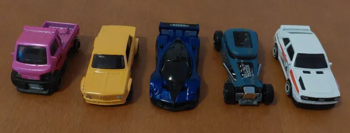 Lote 5 carros hotwhels variados