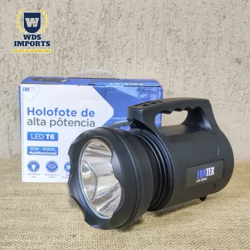 Lanterna Holofote Recarregável 30w T6