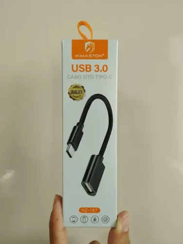 Cabo OTG TIPO-C / USB (PASSA MUSICAS E FOTOS DO PENDRIVE PARA CEL...)