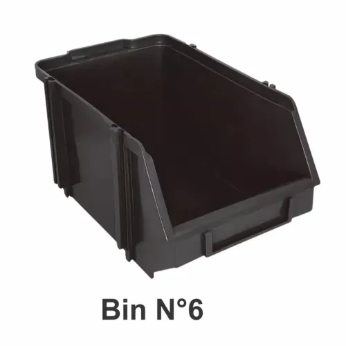 Kit 12 Caixas Bin N6 Gaveteiro Organizadora Estante Preta Preto