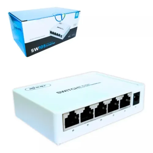 Switch Knup KP-SW105 5 Portas Gigabit 10/100/1000Mbps RJ45 Bivolt