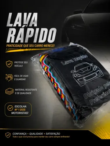 Saco de Lixo Automotivo Descartável 100 Unidades Preto
