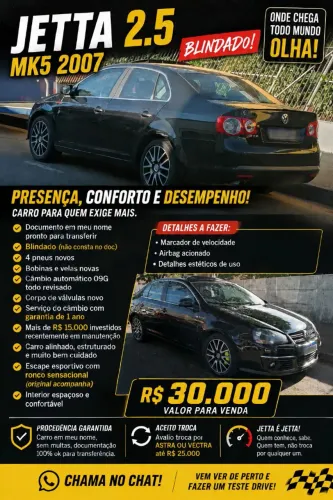 Volkswagen Jetta 2.5 20V 150/170cv Tiptronic 2007