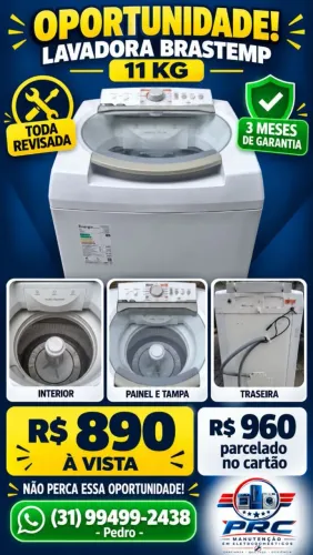 Lavadora Brastemp 11 kilos toda revisada 3 meses de garantia