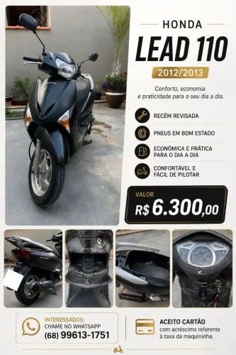 Vendo Honda Lead 2012/2013 em boas condições