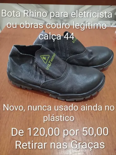 Bota para obras, eletricista e afins calça 44 (novo ainda com plástico)