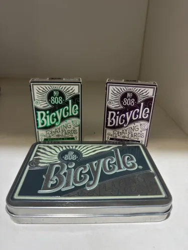 2 baralhos Bicycle com lata autocycle n01