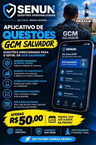4PLICATIVO DE QUESTÕES, CONCURSO GCM SALVADOR