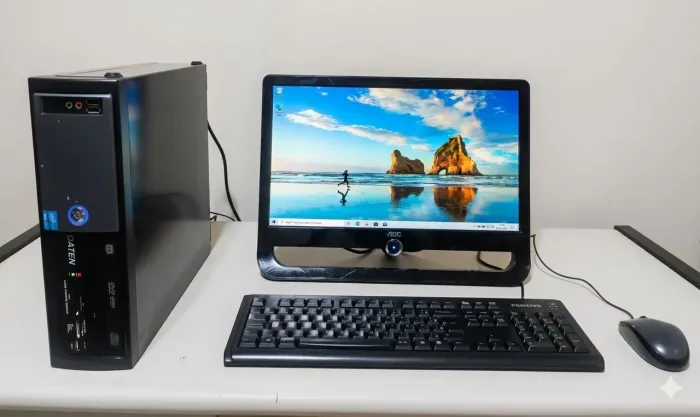 Kit completo Daten Intel i3-4330 CPU 3.50GHz, RAM 8Gb e SSD-120Gb com monitor 19P AOC