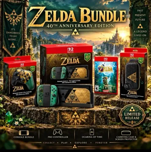 Nintendo Switch 2 Case - The Legend of Zelda - 40th Anniversary Edition