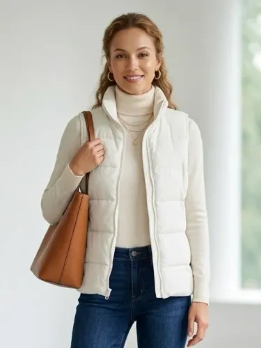 Colete feminino tam P off white GAP