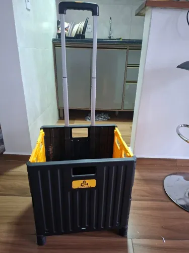 Carrinho de Feira dobrável vira maleta