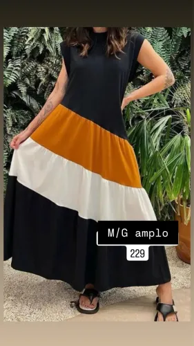 vestido farm longo patch marias regata