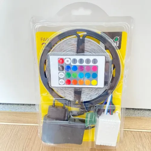Faixa de led nova, bivolt colorida, 5mt