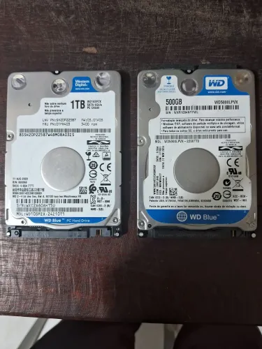 2 HDs 1tb e 500gb