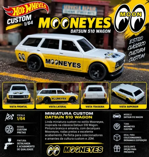 Hot Wheels Datsun 510 Mooneyes Custom