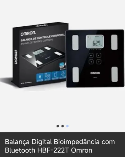 Balança Digital Bioimpedância com Bluetooth HBF-222T Omron