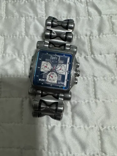 RELÓGIO CRONÓGRAFO OAKLEY MINUTE MACHINE TIME TANK TITÂNIO MOSTRADOR CINZA/PRETO