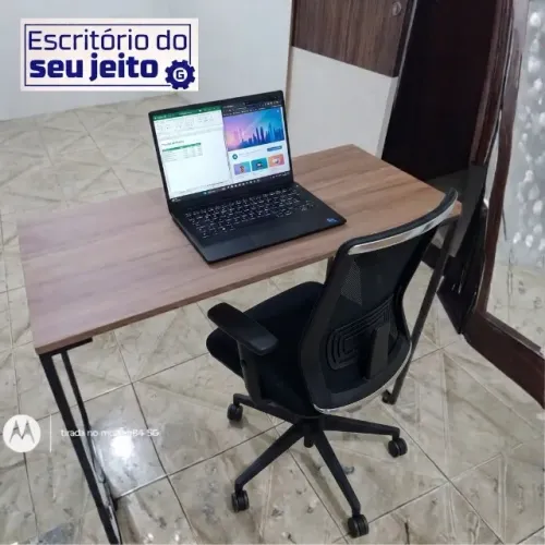 Mesa Industrial NOVA Escrivaninha de Escritório Multiuso para Notebook Computador Estudo