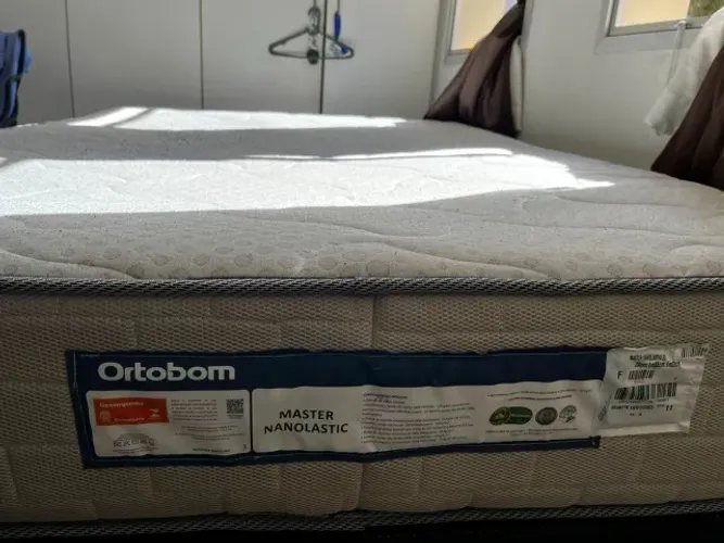 Colchão Ortobom Master Nanolastic + Base Box Casal