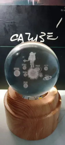 Luminária globo de cristal 3D