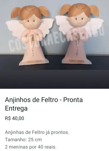 Anjinhas de Feltro - pronta entrega