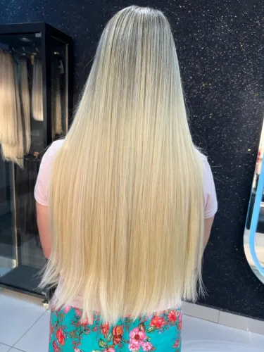 Cabelo mega hair brasileiro loiro