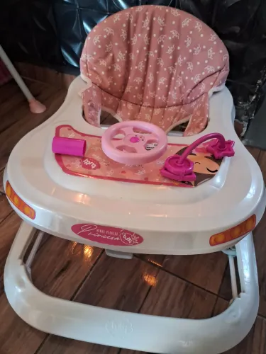 Andador Bebê Tutti Baby Princesa Rosa com Centro Atividades