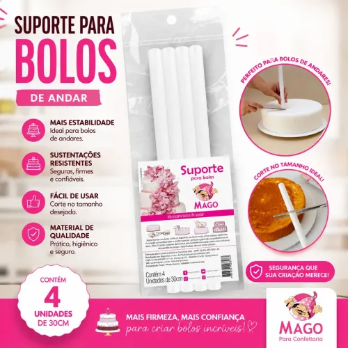 Tubo para sustentar bolo de andar