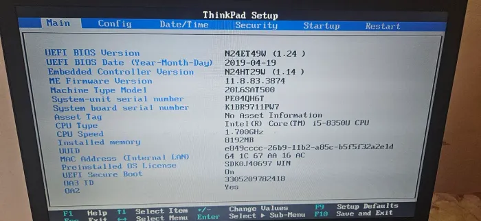 Lenovo i5 8gb de RAM SSD 256gb