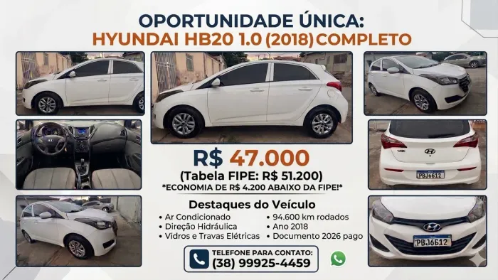 Hyundai HB20 Comf./c.plus/c.style 1.0 Flex 12V 2018