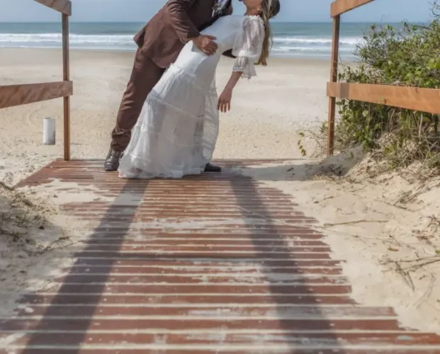 Vestido de noiva romântico 