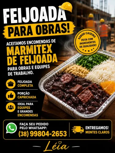 Feijoada completa para obras