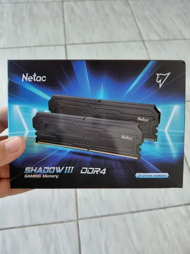 MEMÓRIA RAM NETAC SHADOW III GAMING DDR4 - 16GB (2x8GB) LACRADO
