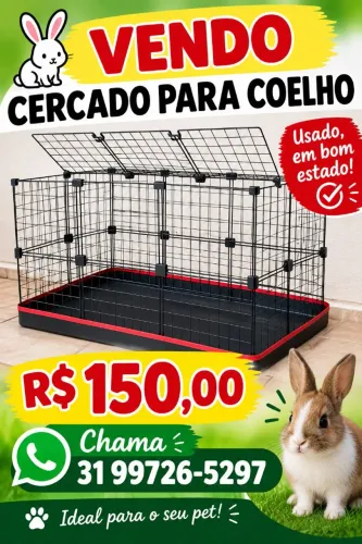 Vendo cercado de coelhos