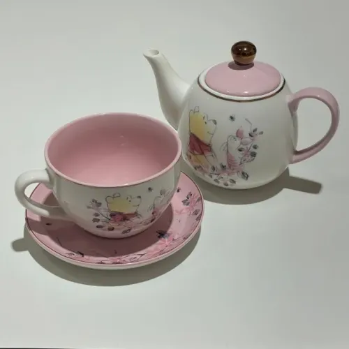 Conjunto de Bule e Xícara com Pires Pooh - Importado