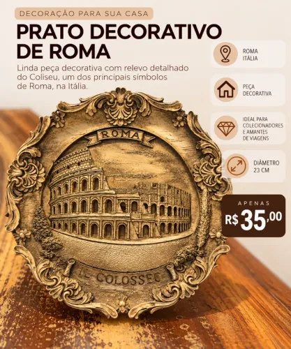 Prato decorativo de Roma