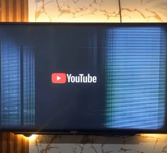 Smart tv sony 48 polegadas listras na tela