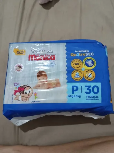 Kit 5 fraldas Turma da Monica P