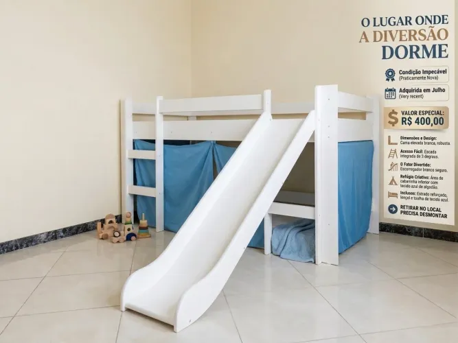 Cama infantil elevada 