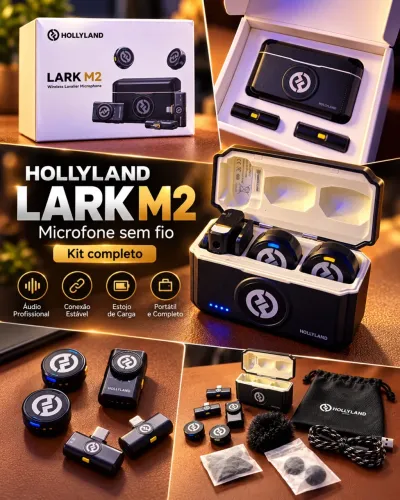 MICROFONE HOLLYLAND LARK M2 - KIT COMPLETO