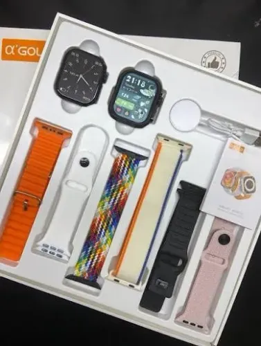 RELÓGIOS SMARTWATCH INTELIGENTE A'GOLD RL-18 C/6 PULSEIRAS - PAJUÇARA