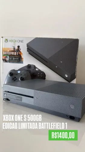 XBOX ONE S EDIÇÃO LIMITADA BATTLEFIELD 1 REVISADO DIA 26.10.26