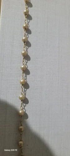 Pulseira de pérolas e ouro 18 k