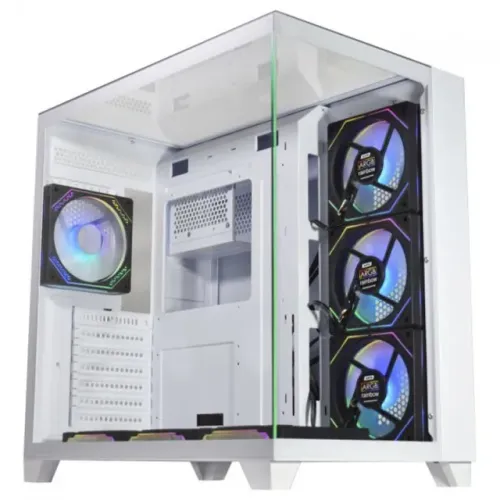 GABINETE GAMER TIGER SHARK WHITE ATX CG-W4J1 (FANS NÃO INCLUSAS) NOVO LACRADO!