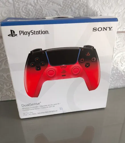 Controle Sony DualSense Hyperpop Techno Red para PS5 Wireless - Vermelho e Preto
