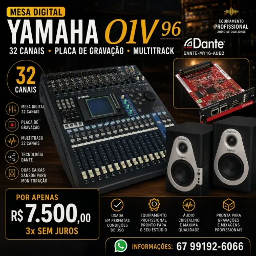 Vendo equipamentos de áudio, usados, para estúdio