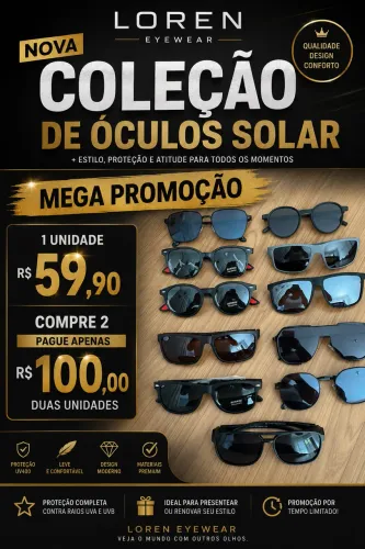 Nova coleção de óculos solar
