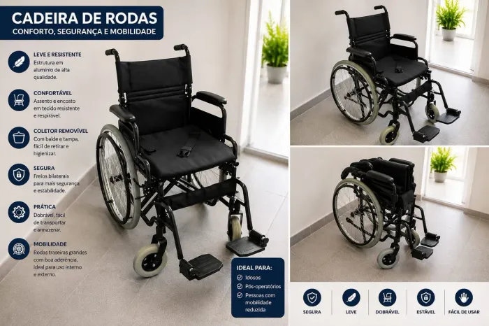 Cadeira de rodas dobrável